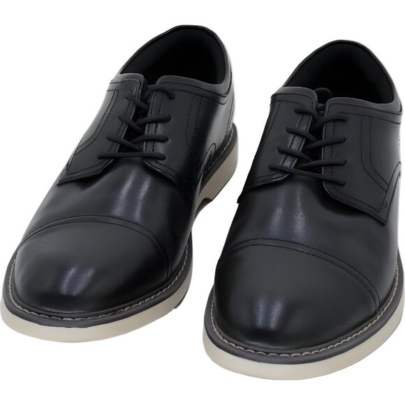 Alfani Theo Cap Toe Oxford Dress Shoes Black Smart Casual Lace-Up Men's US 10M - Picture 5 of 6